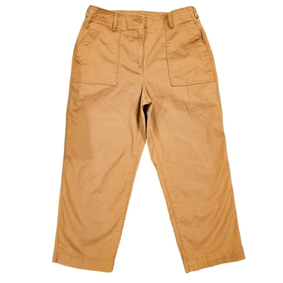 Talbots Tan Patch Pocket Crop Chinos - Picture 3 of 8